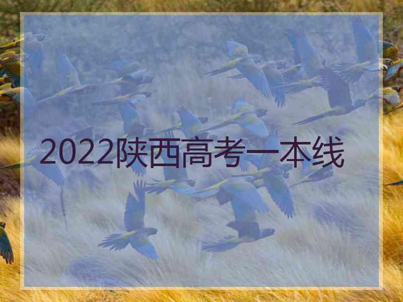 2022陕西高考一本线