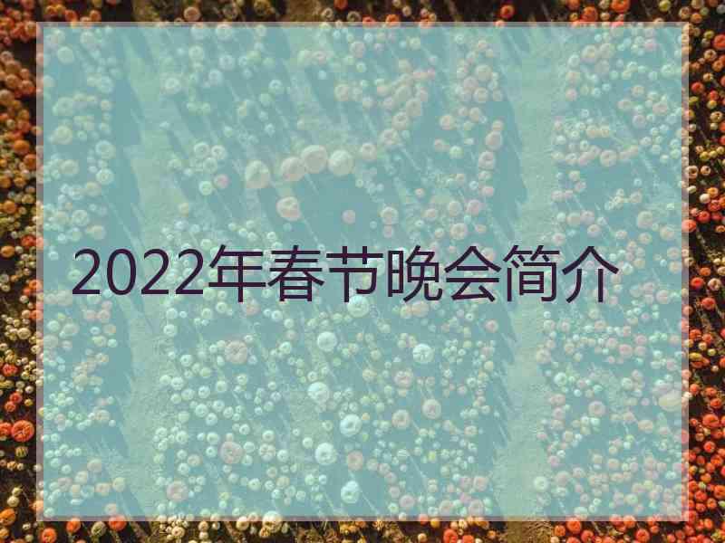 2022年春节晚会简介