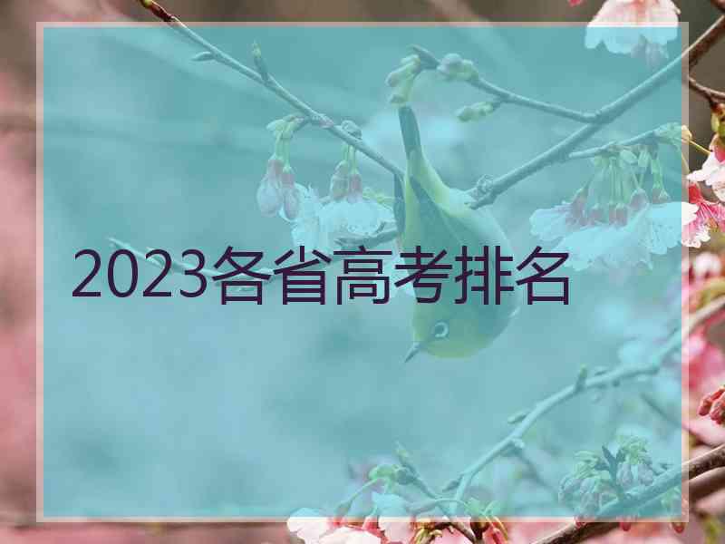 2023各省高考排名