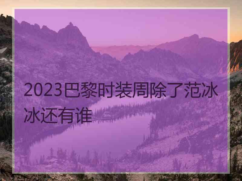 2023巴黎时装周除了范冰冰还有谁