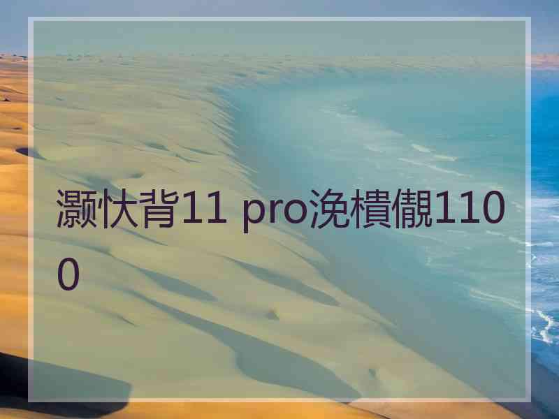 灏忕背11 pro浼樻儬1100