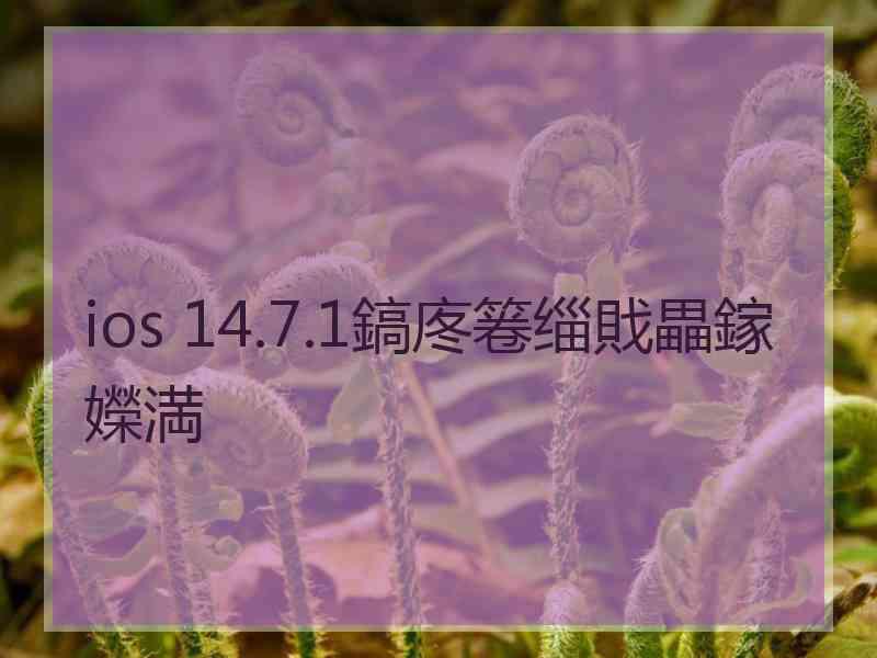 ios 14.7.1鎬庝箞缁戝畾鎵嬫満