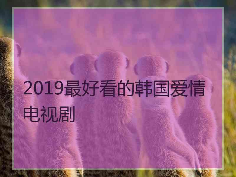 2019最好看的韩国爱情电视剧