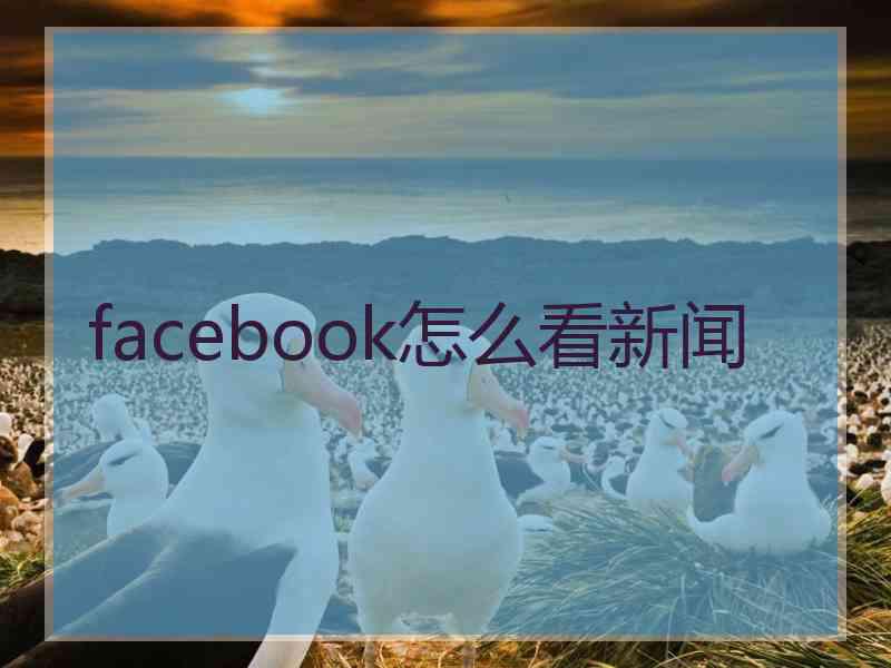 facebook怎么看新闻