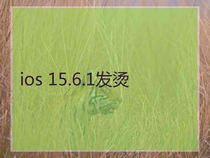 ios 15.6.1发烫