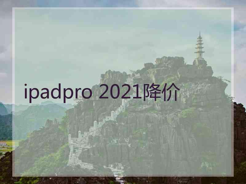 ipadpro 2021降价