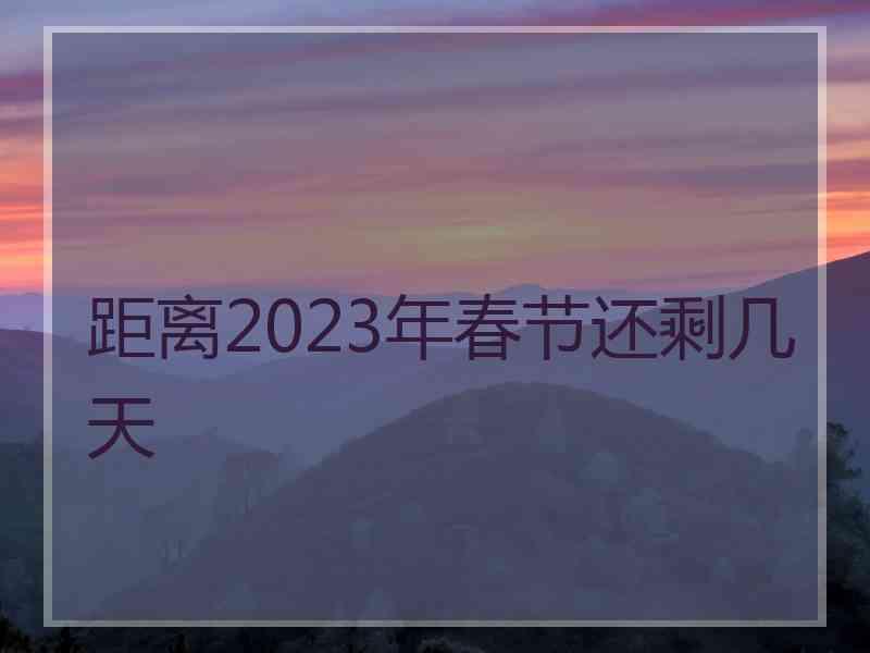 距离2023年春节还剩几天