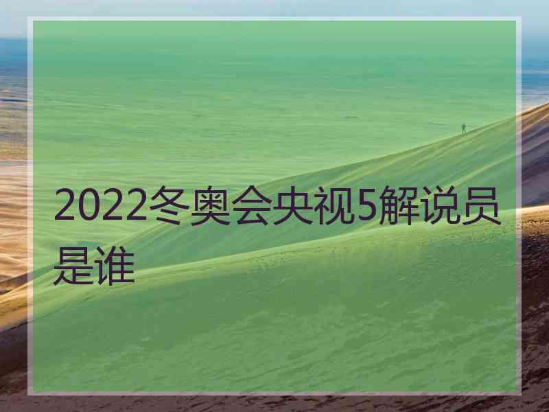 2022冬奥会央视5解说员是谁