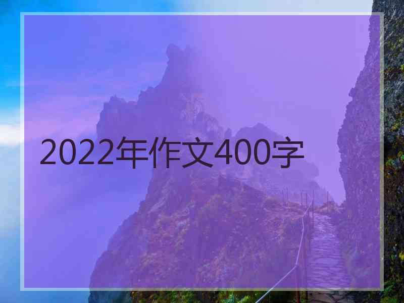 2022年作文400字