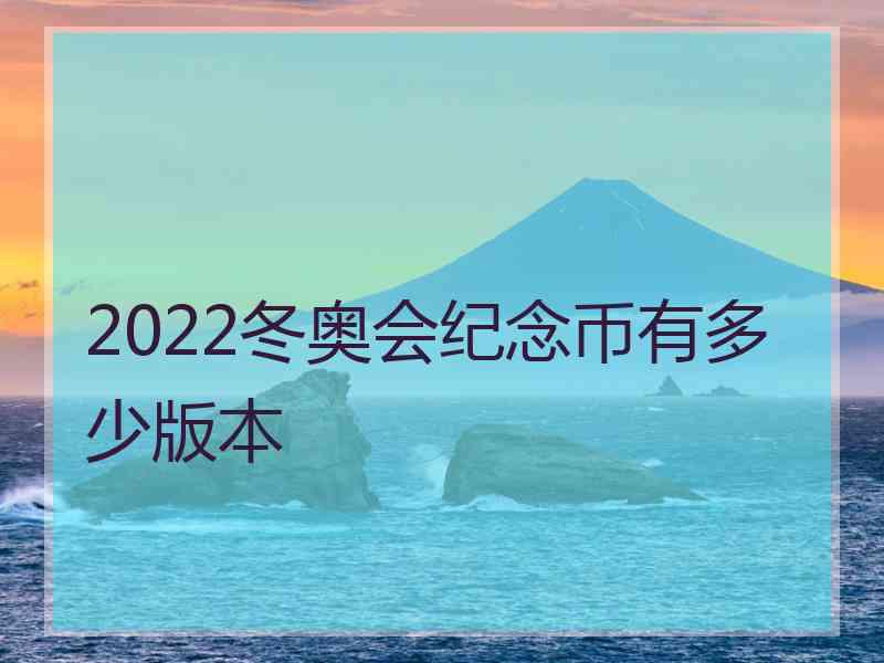 2022冬奥会纪念币有多少版本