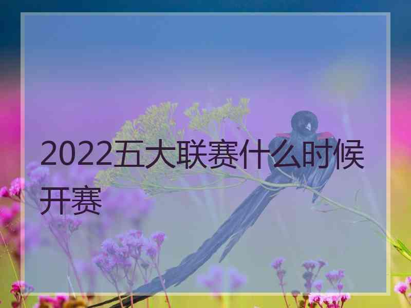 2022五大联赛什么时候开赛