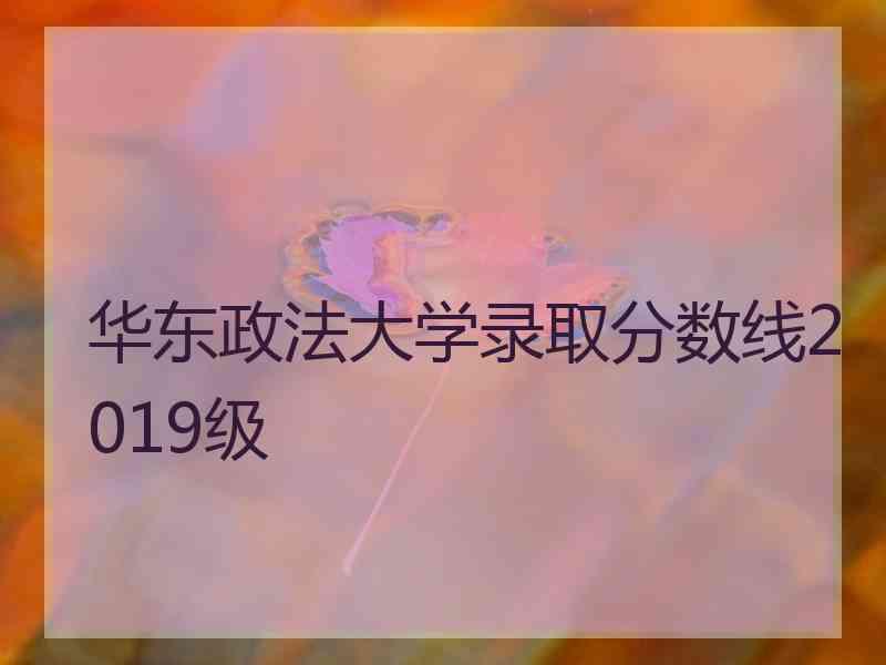 华东政法大学录取分数线2019级