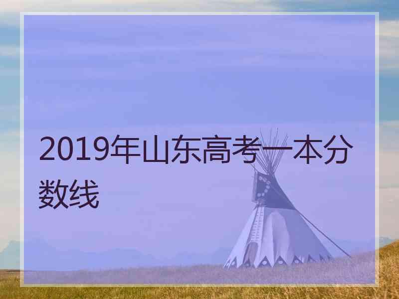 2019年山东高考一本分数线