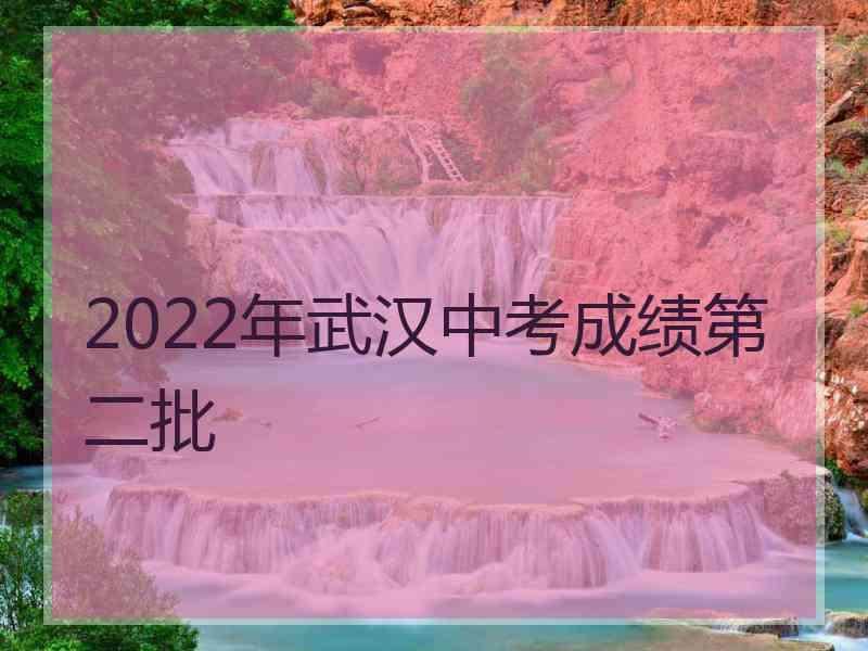 2022年武汉中考成绩第二批