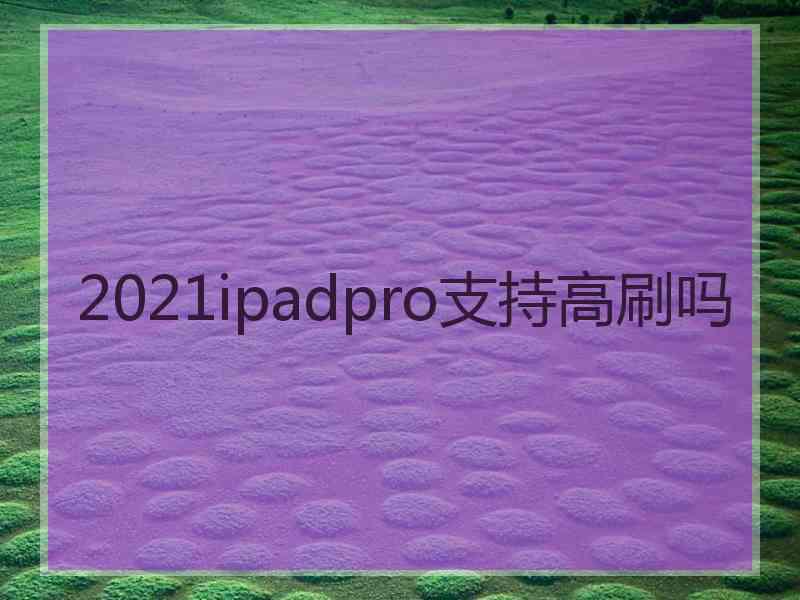 2021ipadpro支持高刷吗