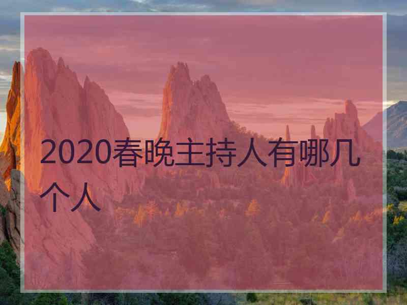 2020春晚主持人有哪几个人