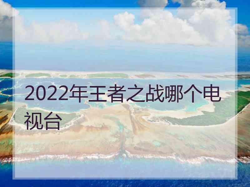 2022年王者之战哪个电视台