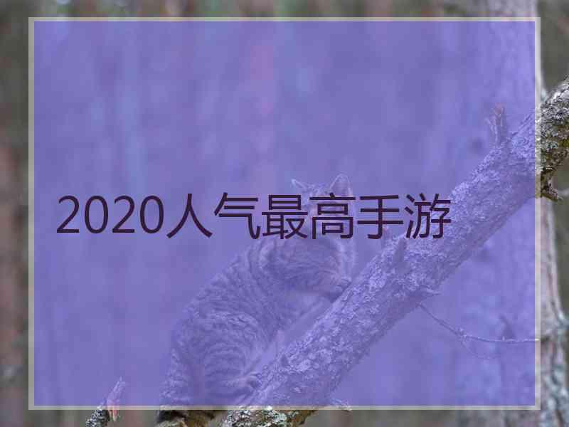 2020人气最高手游