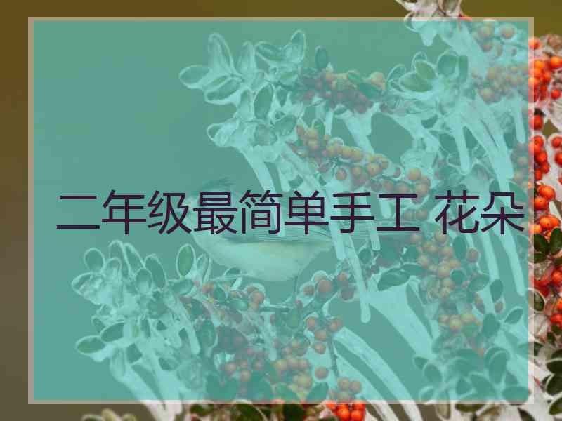 二年级最简单手工 花朵