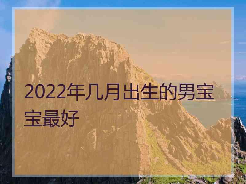 2022年几月出生的男宝宝最好