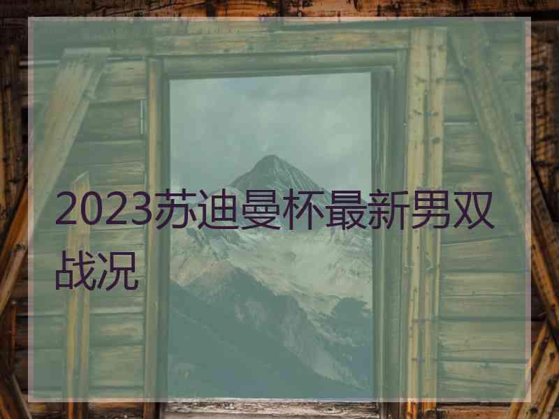 2023苏迪曼杯最新男双战况