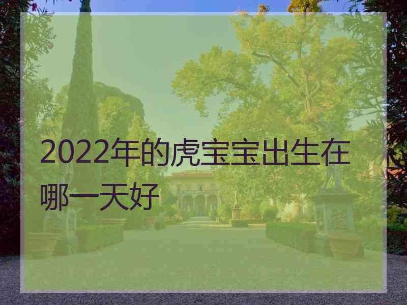 2022年的虎宝宝出生在哪一天好