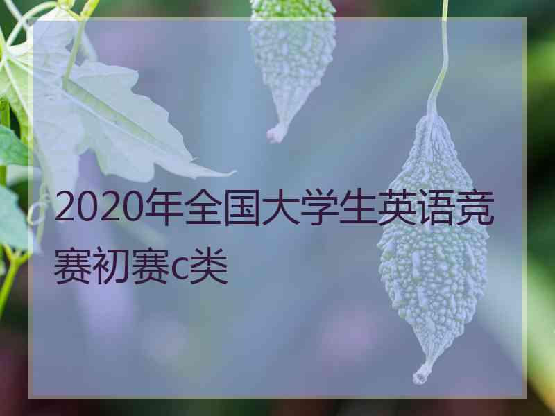 2020年全国大学生英语竞赛初赛c类