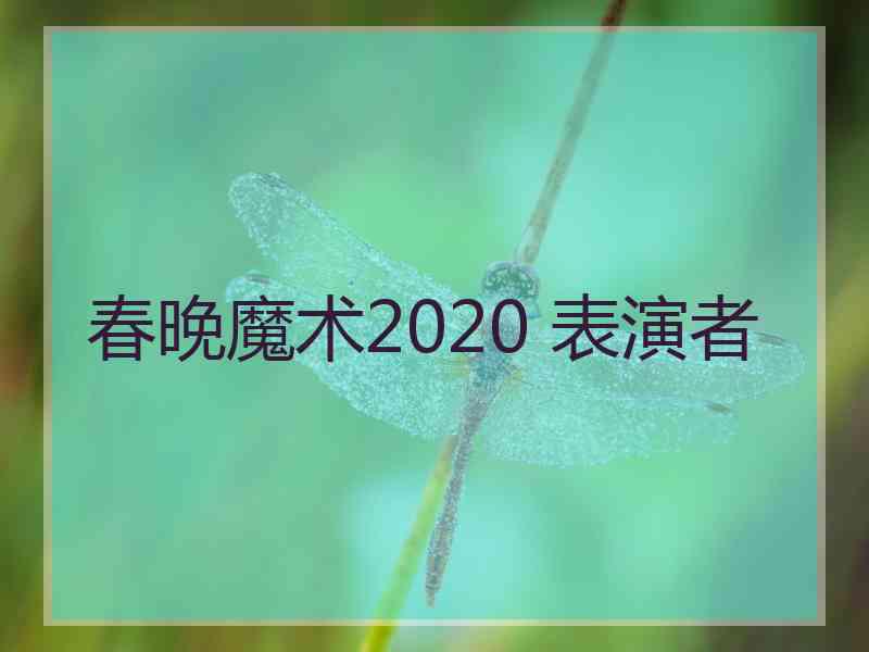 春晚魔术2020 表演者