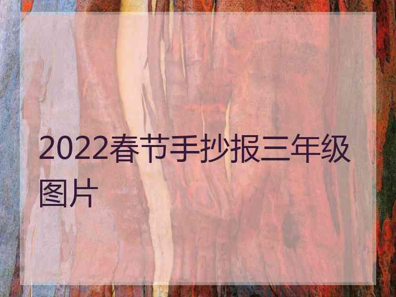 2022春节手抄报三年级图片