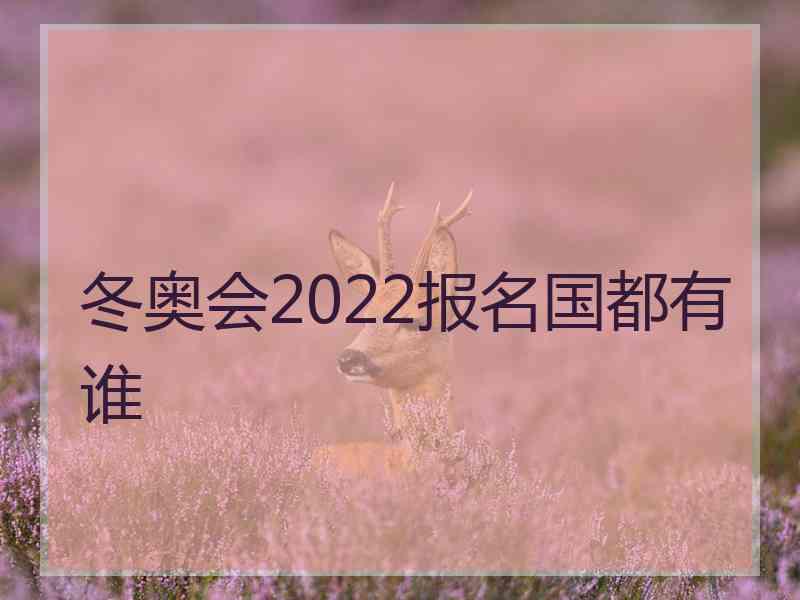 冬奥会2022报名国都有谁