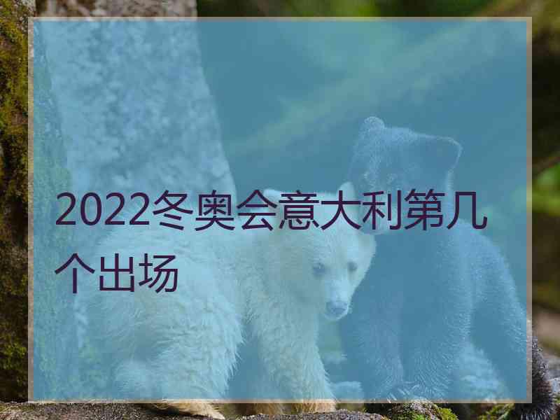 2022冬奥会意大利第几个出场