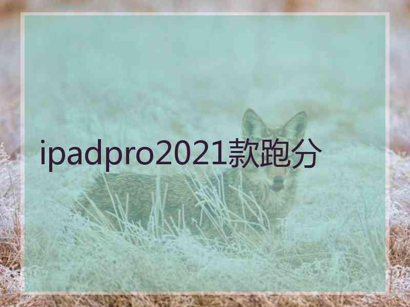 ipadpro2021款跑分