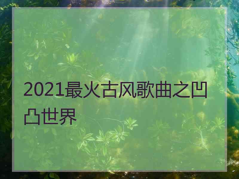 2021最火古风歌曲之凹凸世界