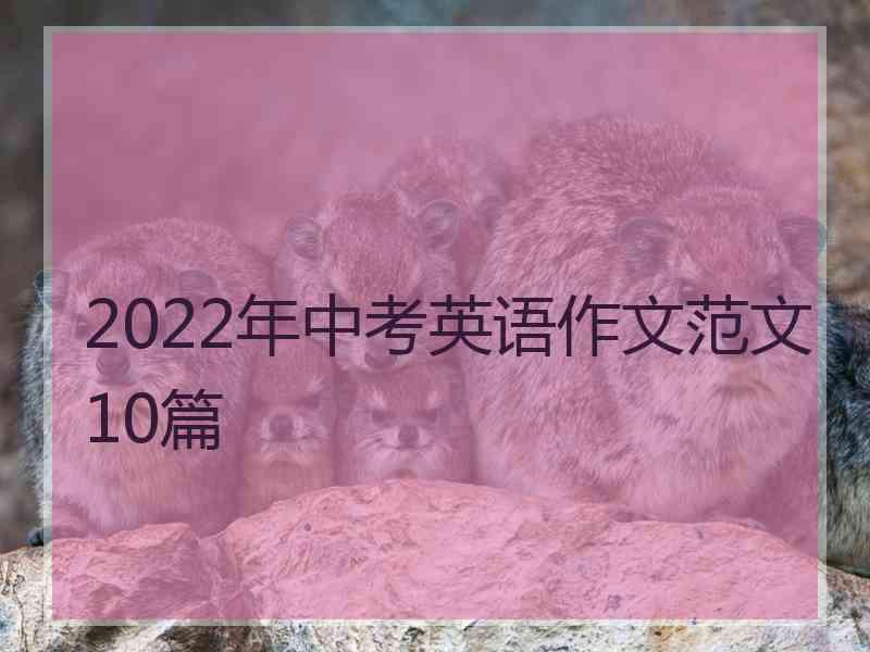 2022年中考英语作文范文10篇