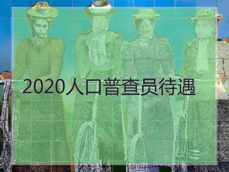 2020人口普查员待遇