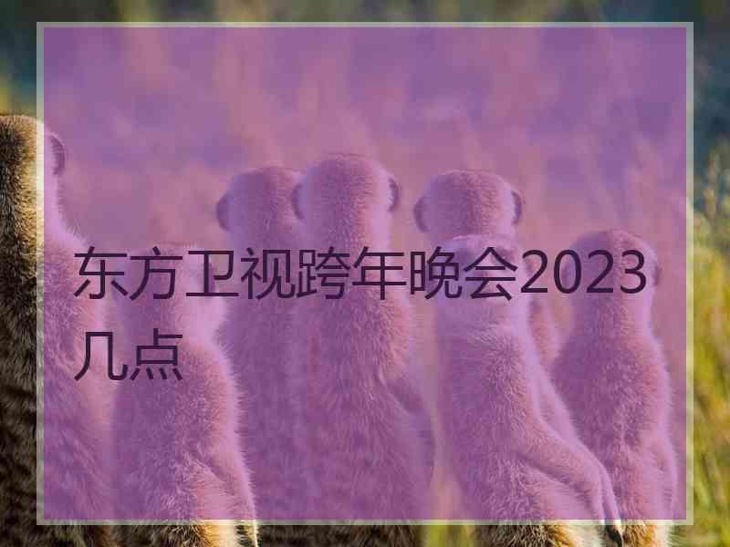 东方卫视跨年晚会2023几点