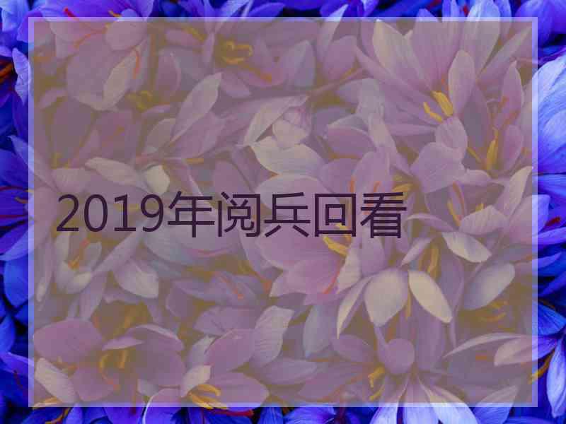 2019年阅兵回看