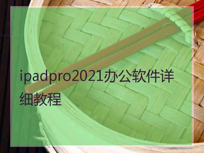 ipadpro2021办公软件详细教程