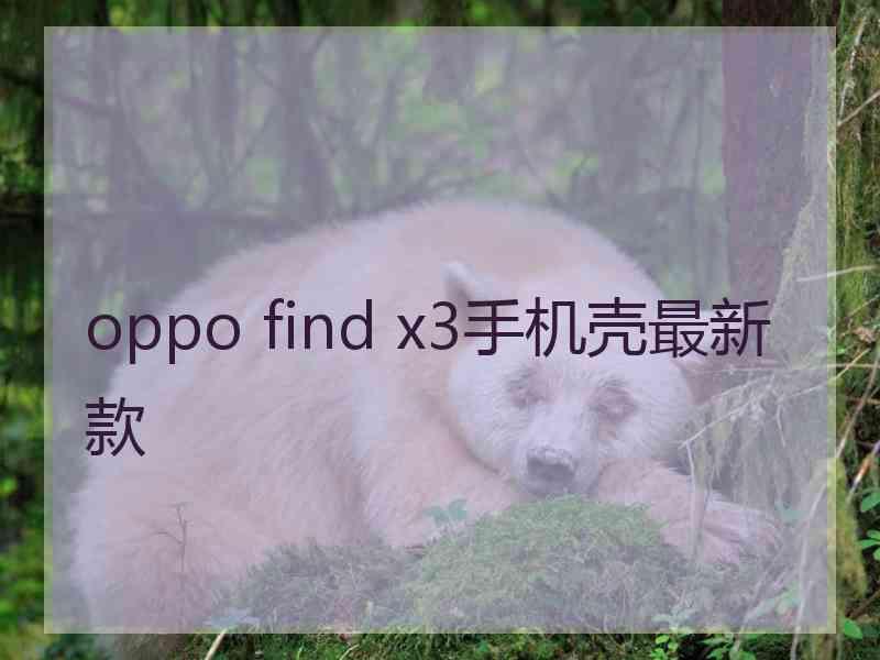 oppo find x3手机壳最新款