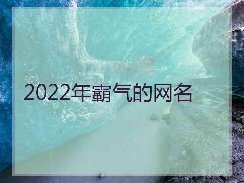 2022年霸气的网名