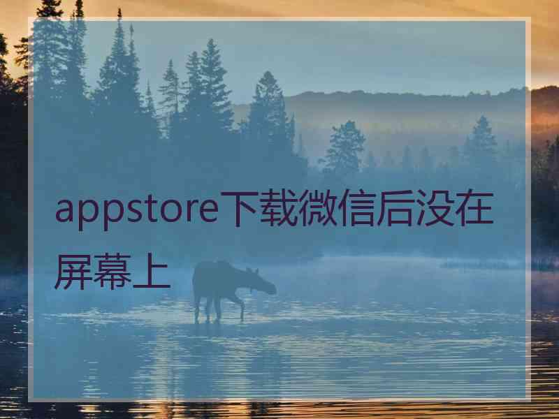 appstore下载微信后没在屏幕上