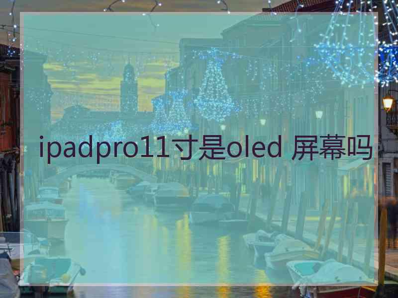 ipadpro11寸是oled 屏幕吗