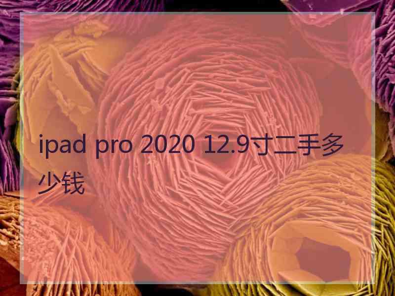 ipad pro 2020 12.9寸二手多少钱