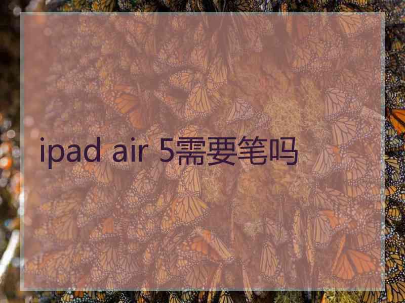 ipad air 5需要笔吗