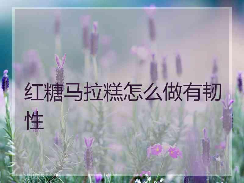 红糖马拉糕怎么做有韧性