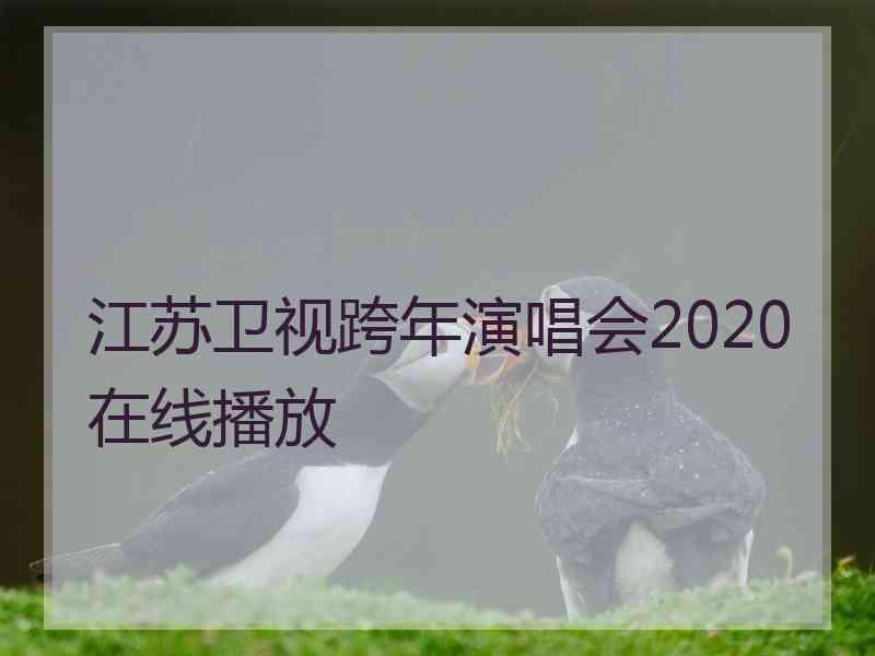 江苏卫视跨年演唱会2020在线播放