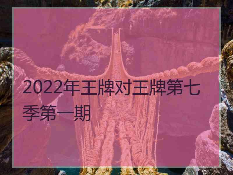 2022年王牌对王牌第七季第一期