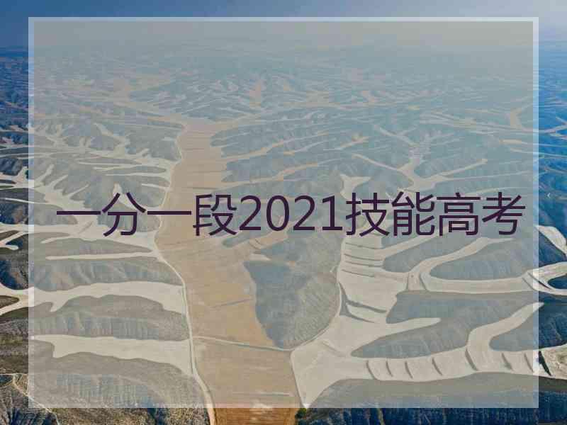 一分一段2021技能高考