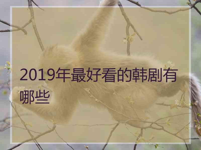 2019年最好看的韩剧有哪些