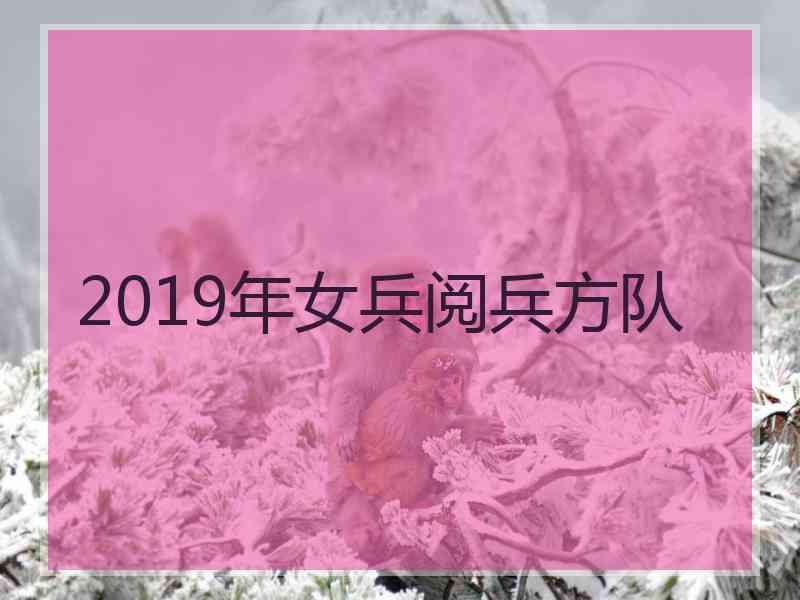 2019年女兵阅兵方队